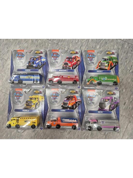 Spin Master Other - (X6) Paw Patrol Big Truck Pups True Metal Complete Set Rubble Zuma Skye Rocky
